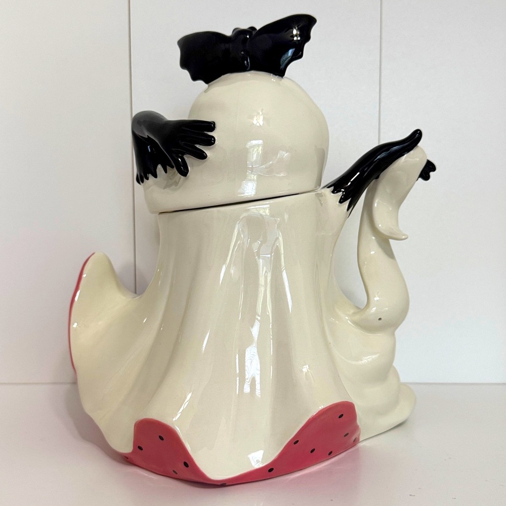 Blue Sky Glamorous Ghost Girl w/ Black Gloves and Bat Hat Large Canister Jar NWT - Picture 6 of 13